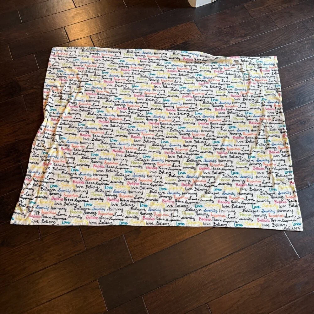 Set of 2 Inspirational Super Soft Throw Blankets 5 foot x 4 foot